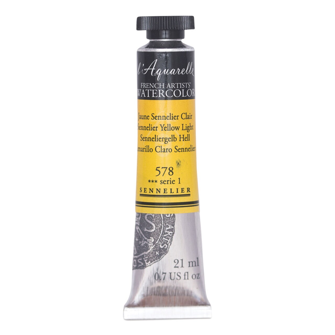 Sennelier French Artists' Watercolor - Sennelier Yellow Light, 21 ml Tube